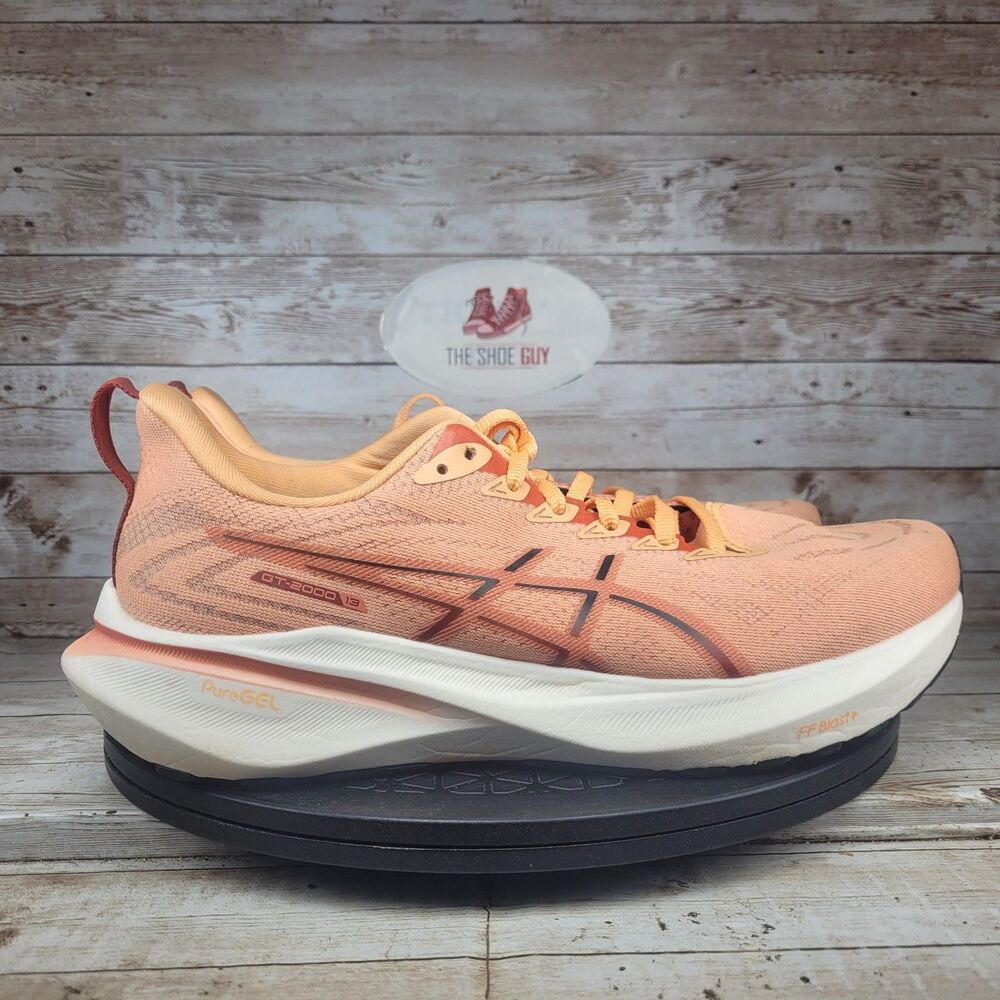 ASICS GT-2000 13 Sneakers Men's Size 8.5 Faded Orange Mesh Low-Top Running Shoes
